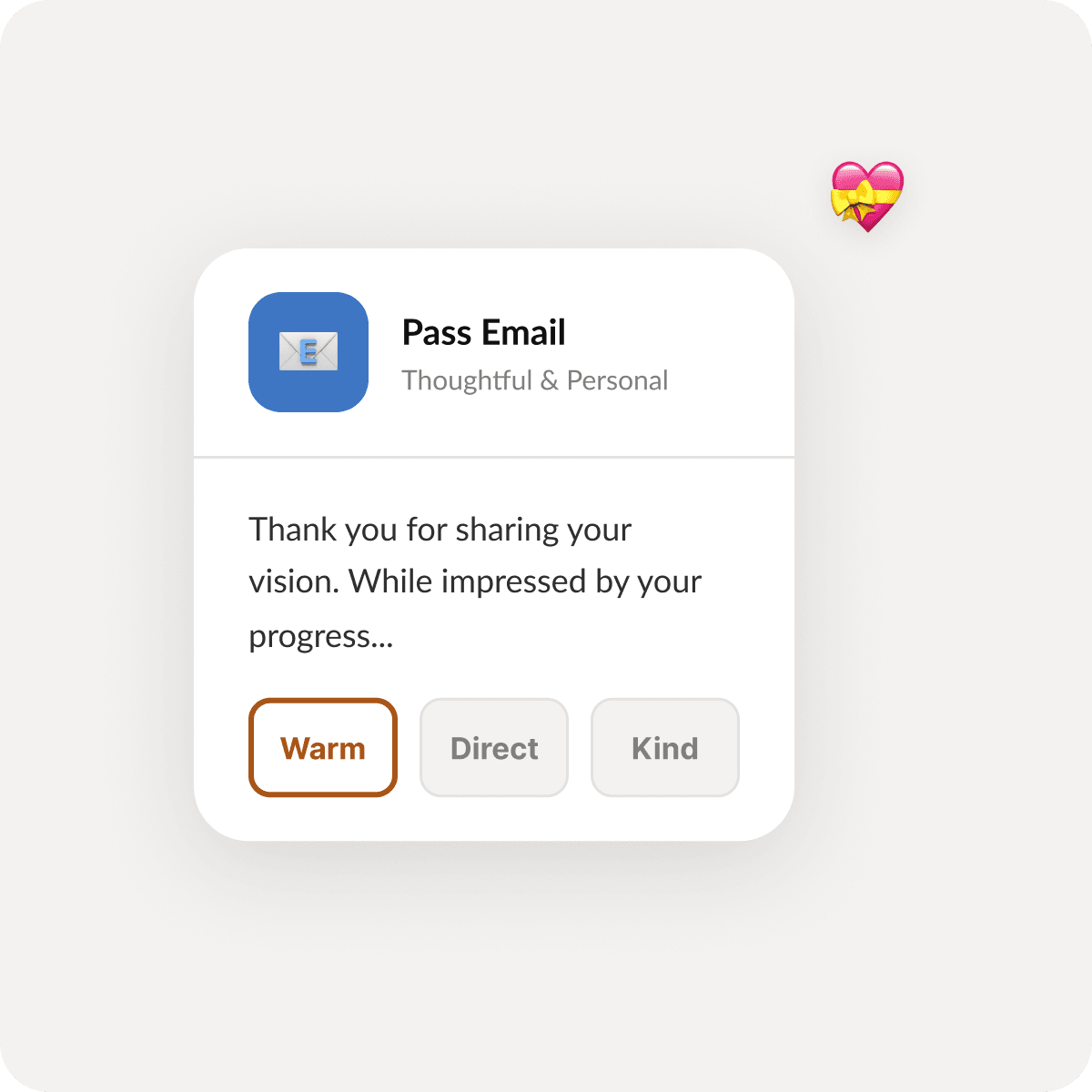 Thoughtful Pass Emails