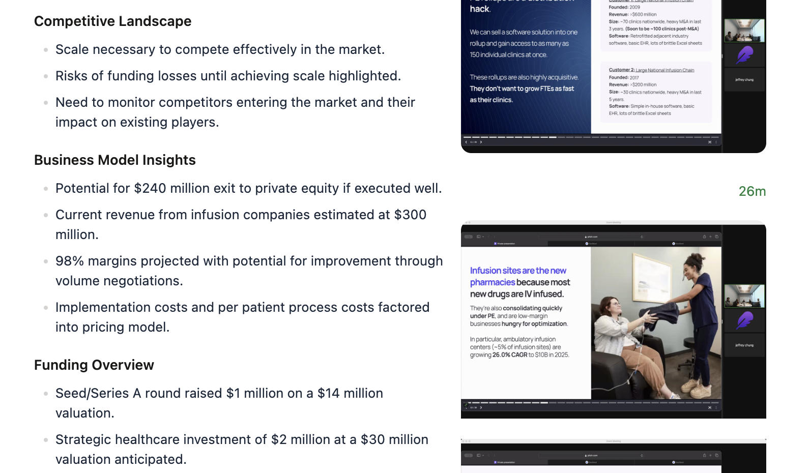 Automatic screenshots of slides